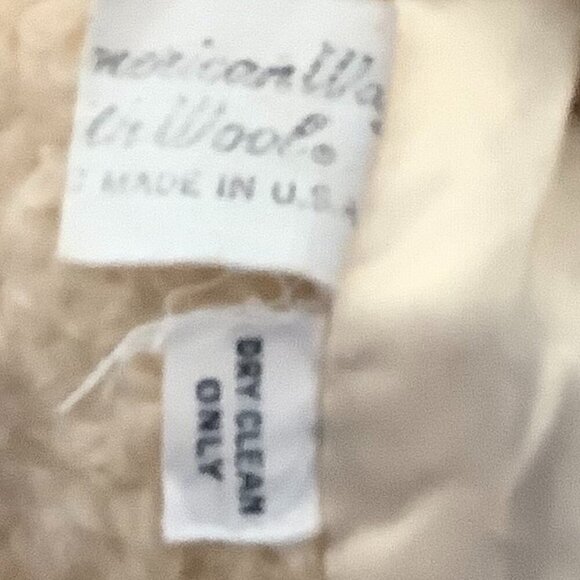 Vintage wool boucle coat cream nubby XS women's The American Way with Wool - Picture 9 of 10